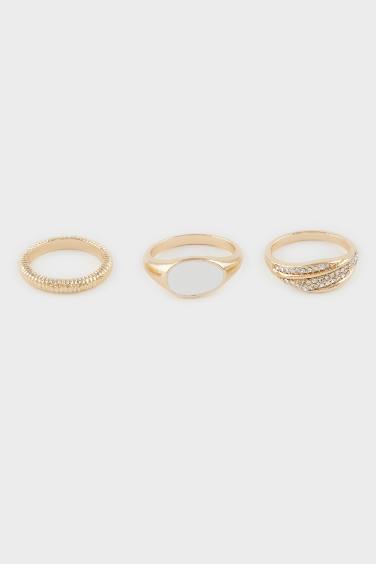 Lot de 3 Bagues dorées pour femme