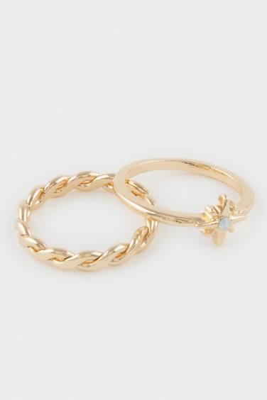 Woman 3 Piece Gold Ring