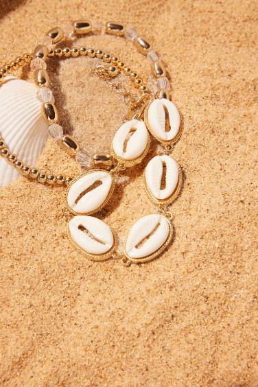 طقم 3 أساور صدفة نسائي