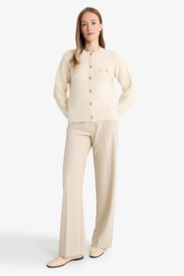 Regular Fit Crew Neck Knitwear Cardigan
