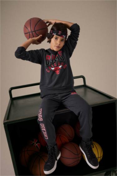 Erkek Çocuk NBA Chicago Bulls Beli Lastikli Jogger Eşofman Altı