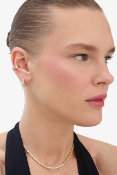 تراجي نسائي مطلي ذهب لون أخضر وذهبي من Reis x DeFacto - قطعتين