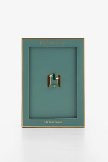 Reis x DeFacto 14K Gold Plated Grassy Shine Woman 2 Piece Gold Rings