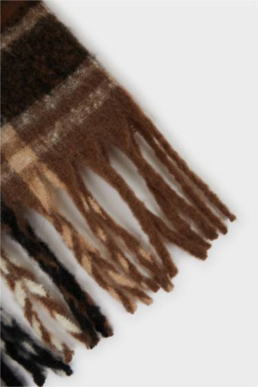 Мужской пледовый тканый шарф