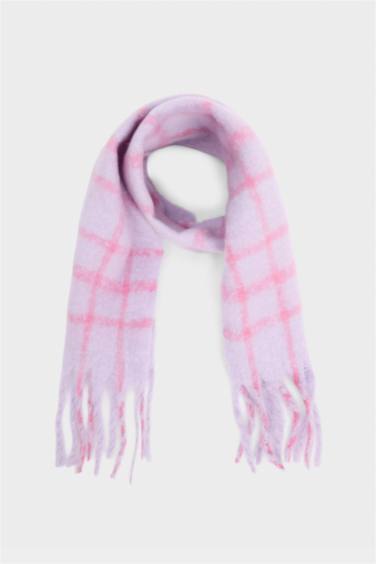 Тканый шарф для девочек с блоками цвета.