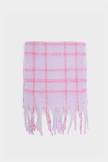 Тканый шарф для девочек с блоками цвета.