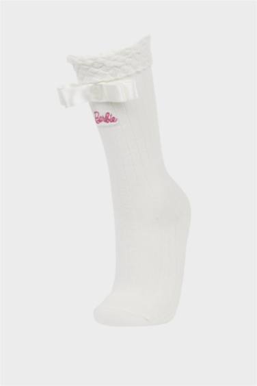 Barbie Pamuklu Diz Altı Okul Çorabı Kız Çocuk