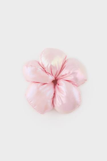 Élastique cheveux brillant saumon pour femme