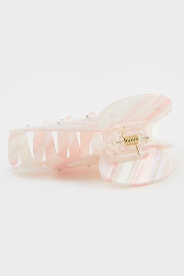 Pince à cheveux dorée effet nacré pour femme