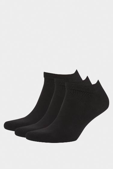 Erkek Dikişsiz 3'lü Bambu Patik Çorap