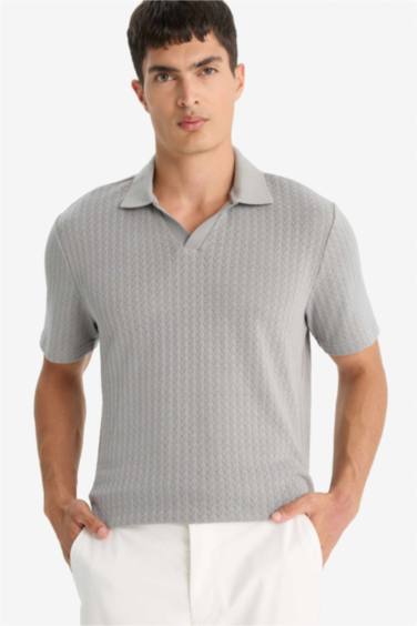 Knitwear Look Polo T-Shirt