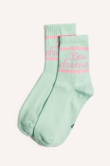 Kız Çocuk Disney Lilo & Stitch 3'lü Pamuklu Uzun Çorap