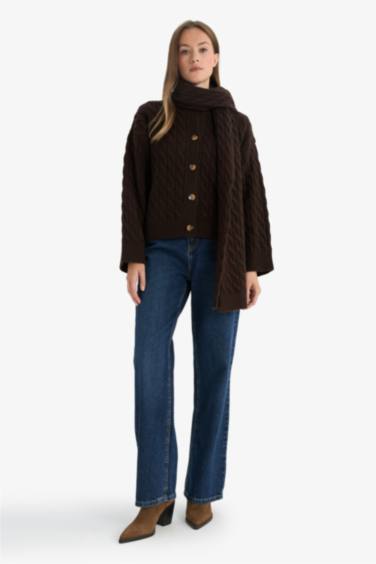 Relax Fit Crew Neck Knitwear Cardigan