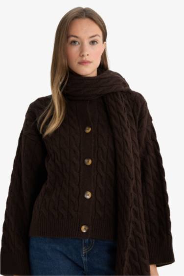 Relax Fit Crew Neck Knitwear Cardigan