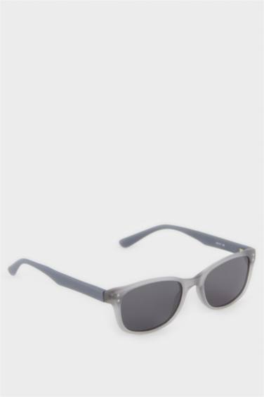 Yuvarlak Gri Plastik Çerçeve Siyah Cam Polarize Güneş Gözlüğü Erkek Çocuk