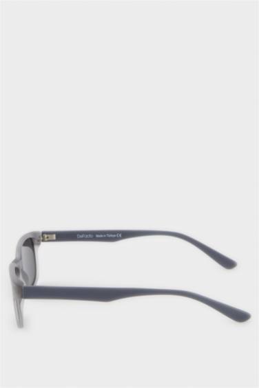 Yuvarlak Gri Plastik Çerçeve Siyah Cam Polarize Güneş Gözlüğü Erkek Çocuk