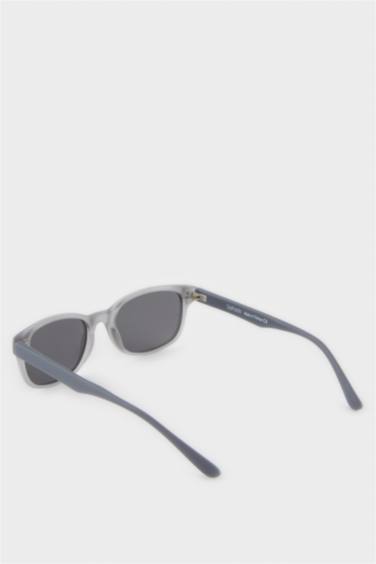 Yuvarlak Gri Plastik Çerçeve Siyah Cam Polarize Güneş Gözlüğü Erkek Çocuk