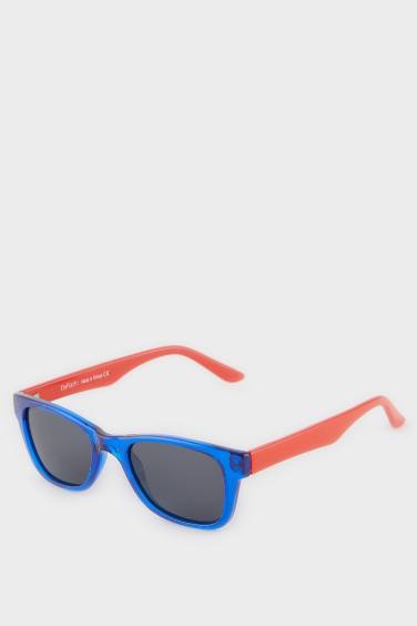 Erkek Çocuk Yuvarlak Renkli Plastik Çerçeve Siyah Cam Polarize Güneş Gözlüğü