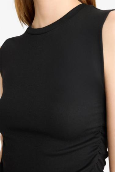 Slim Fit Basic Crew Neck Ribbed Tank Top