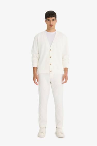 Buttoned V-Neck Cardigan