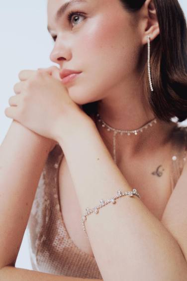 DCEY x DeFacto Kadın Taşlı Kolye Küpe Bileklik Seti