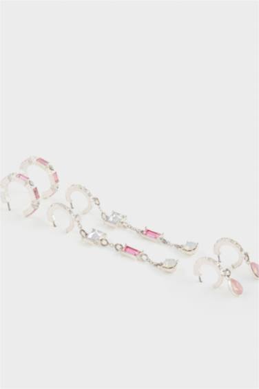 DCEY x DeFacto Kadın 3'lü Taşlı Küpe