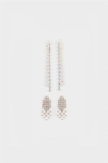 DCEY x DeFacto Kadın 2'li Taşlı Küpe