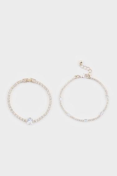 DCEY x DeFacto Kadın 2'li Taşlı Bileklik