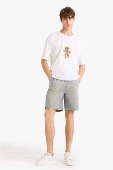 تيشيرت نص ردن اوفر سايز بياخة مستديرة