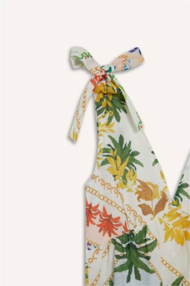 Regular Fit Tropical Patterned Beachwear