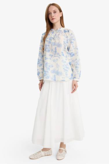 Jupe longue en voile coupe A