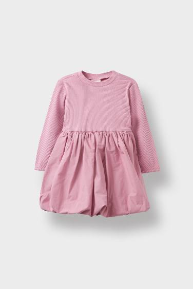 Baby Girl Ribbed Camisole Balloon Skirt Dress
