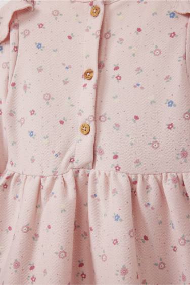 فستان بيبي بناتي فلورال قصة عادية ردن طويل