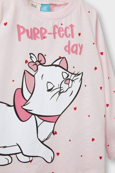 Kız Bebek Aristocats Pijama Takımı Uzun Kollu Üst Uzun Alt