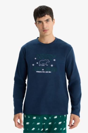 Regular Fit Uzun Kollu 2'li Polar Takım