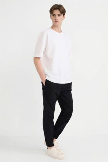 Jogger Fit Beli Bağcıklı Üç Cepli Pantolon