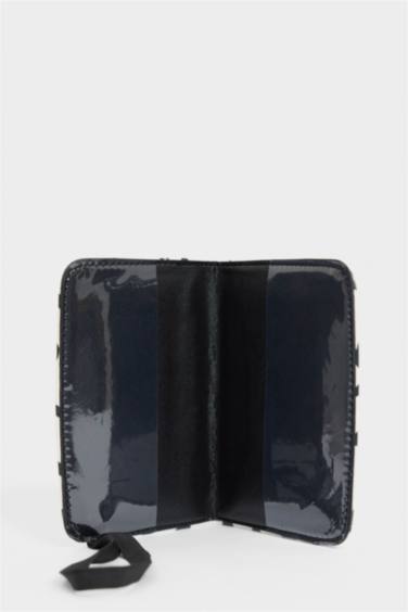 Kadın Kalp Desenli Suni Deri Pasaportluk ve Valiz İsimliği Set