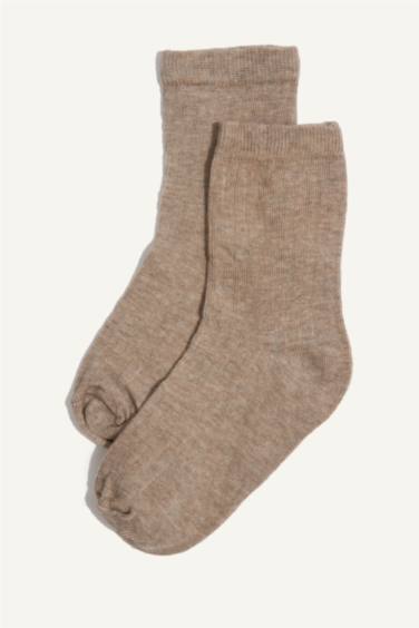 شرابات اولادي طويلة قطن ملونة - 7 قطع