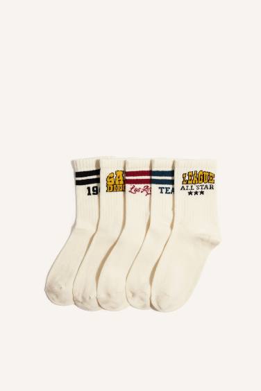 Erkek Çocuk 5'li Pamuklu Uzun Çorap