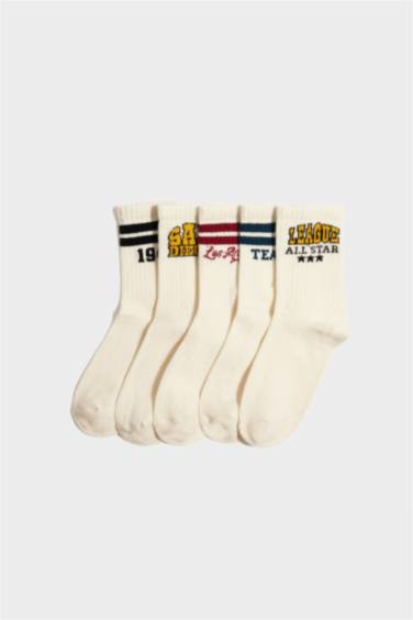 Erkek Çocuk 5'li Pamuklu Uzun Çorap