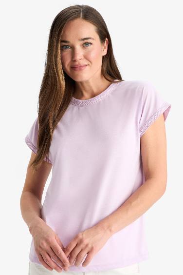 Crew Neck Basic Short Sleeve T-Shirt