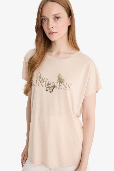 Regular Fit Crew Neck Printed T-Shirt