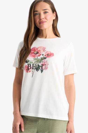 Regular Fit Crew Neck Printed T-Shirt