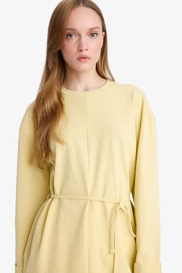 تونيك ردن طويل قصة فضفاضة بياخة مستديرة