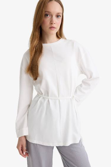 تونيك ردن طويل قصة فضفاضة بياخة مستديرة