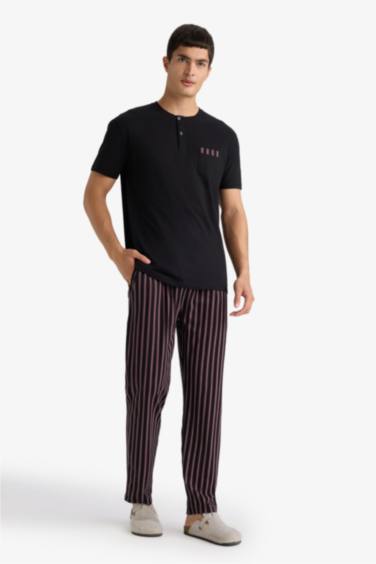 Regular Fit Striped Short Sleeve 2 Piece Set