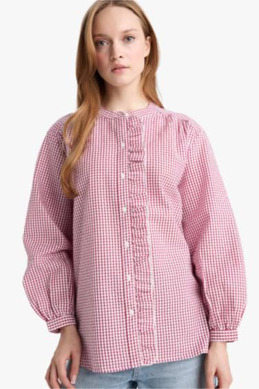 Relax Fit Woven Long Sleeve Tunic