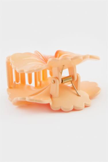 Pince à cheveux lotus orange pour femme