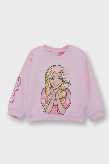 سويت شيرت بنات قصة عادية برقبة مستديرة من باربي