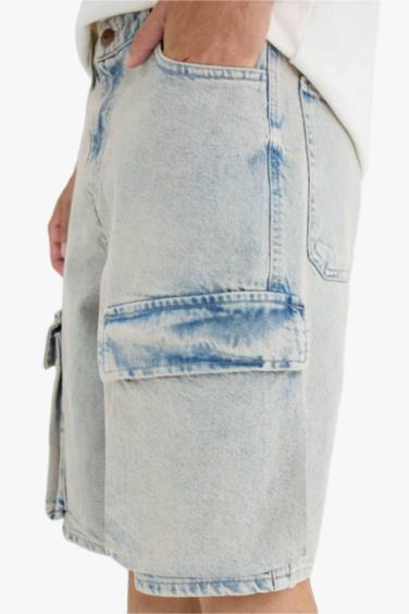 Baggy Fıt Jean Bermuda - Görsel 7